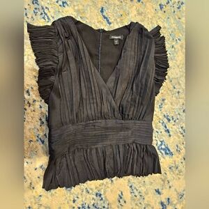 Express black plate blouse small
